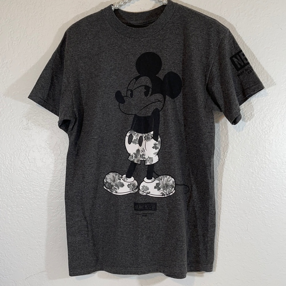 Neff Disney Mickey Mouse T-Shirt Gray Sz Medium